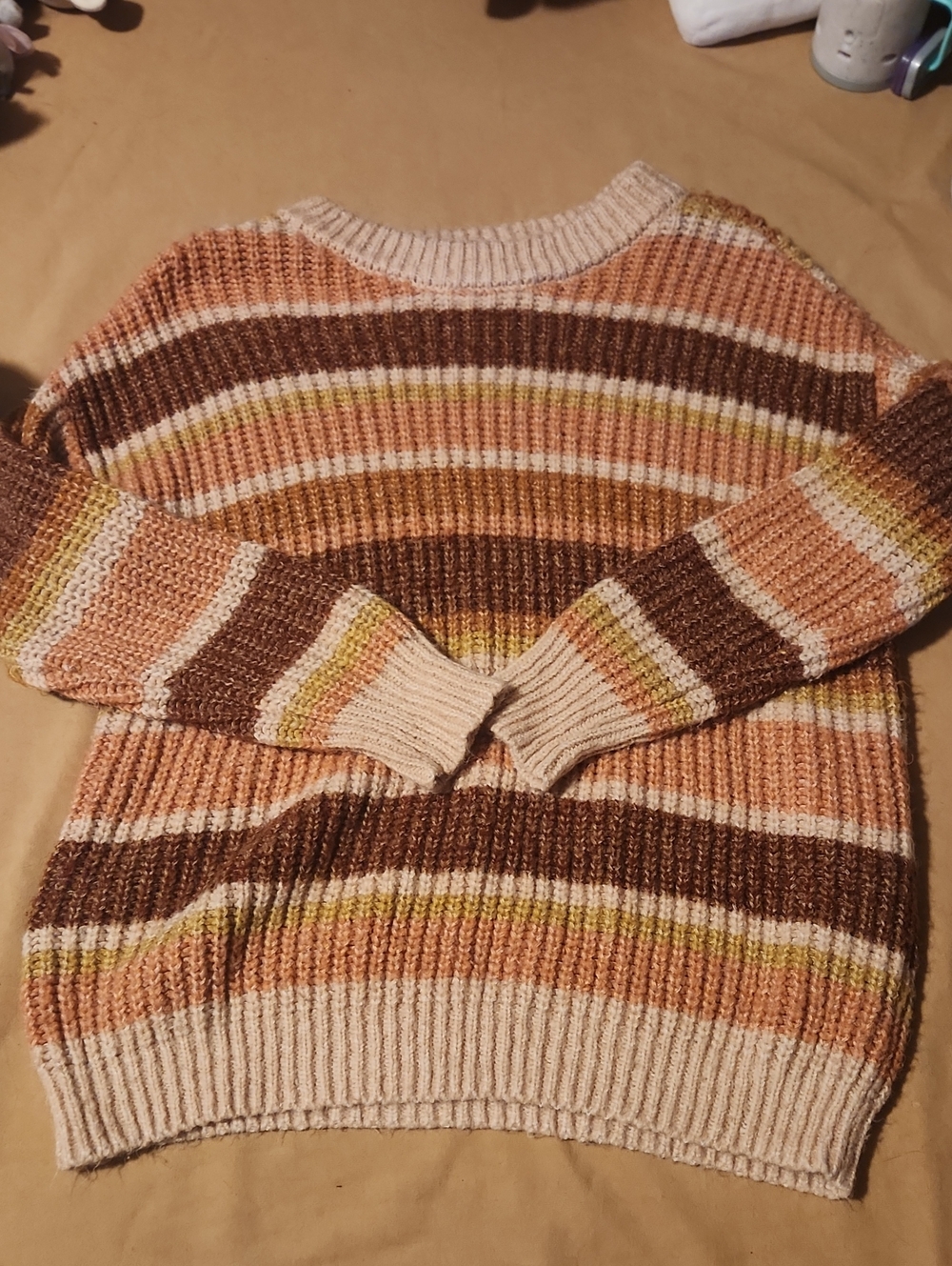 SO Striped Crewneck Sweater in Pink